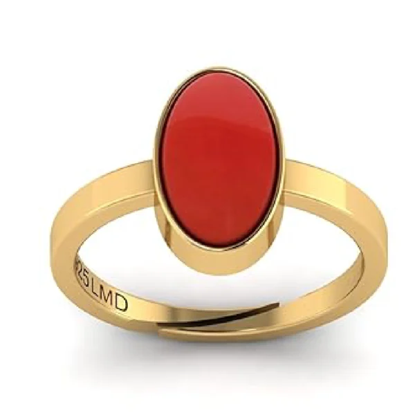 AAA Quality Red Italian Original Certified Gemstone Adjustable Ring For With Lab Certificate