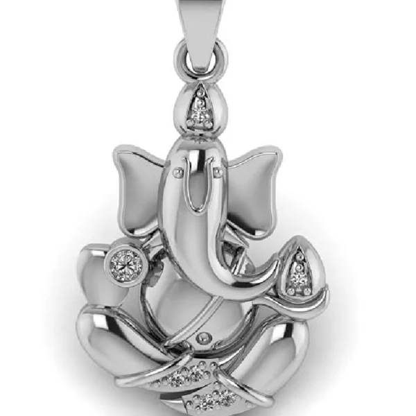 9.25 Sterling Silver Lord Religious Ganesh Silver Pendant for Men & Women